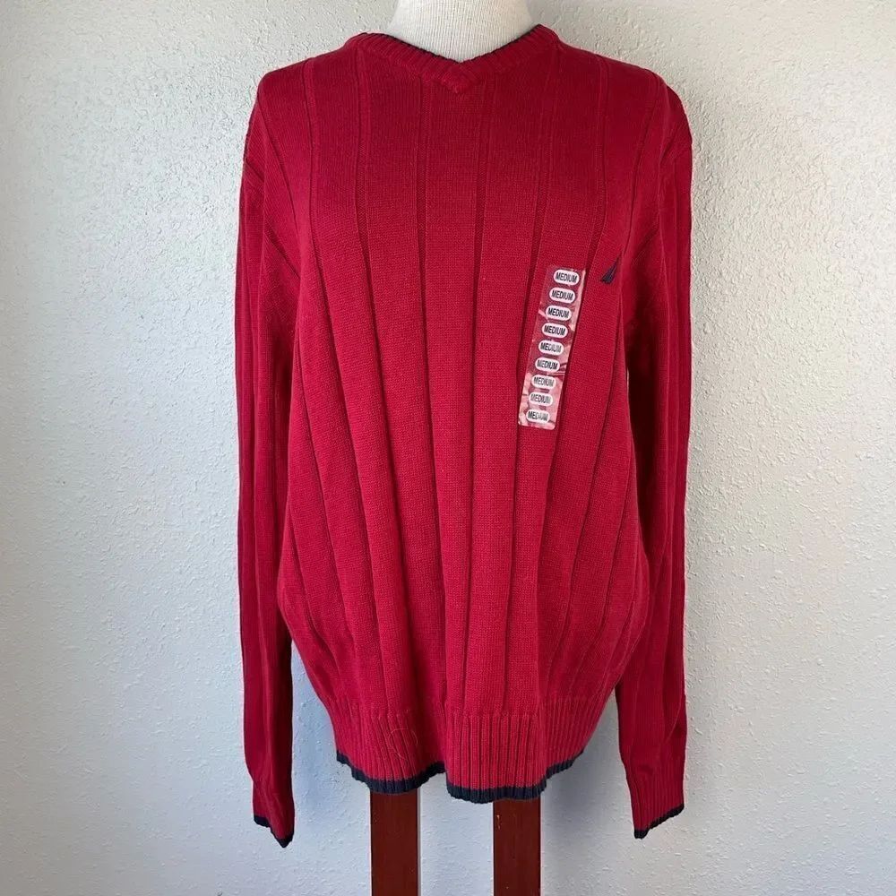NWT Nautica V-Neck Sweater Size M